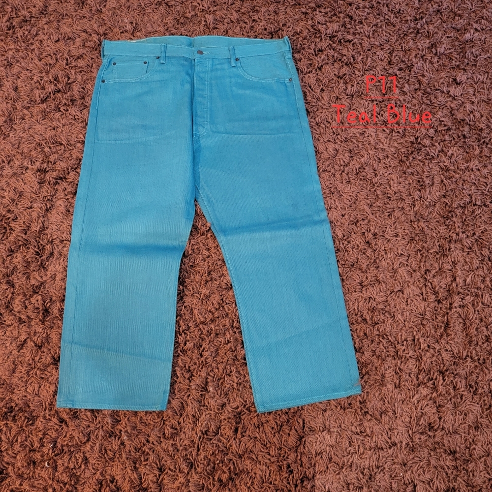 Levis 501*XX Button fly Jeans Teal/Blue Color W40 L32